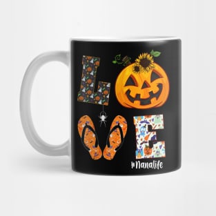 Love Nanalife Halloween Sunflower T Shirt Mug